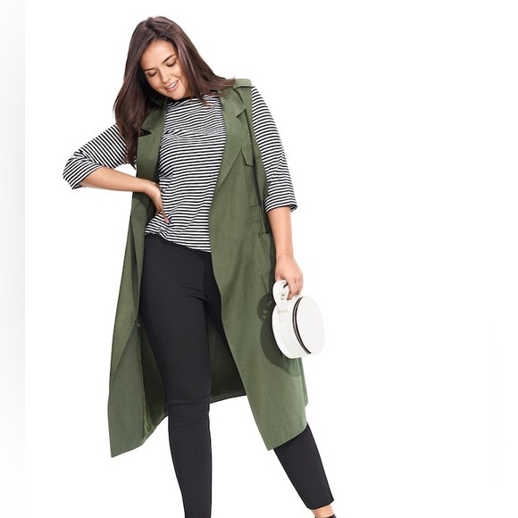 Faux suede midi long vest or wrap dress with tie belt - Picture 1 of 4